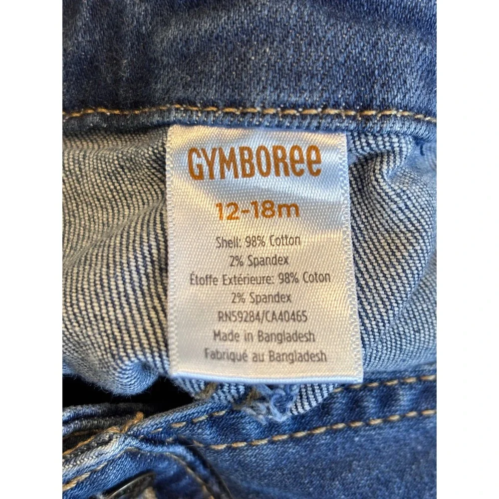 Gymboree Baby Boys Blue Denim Baseball Champion Shortall Overalls 12-18M 7000408